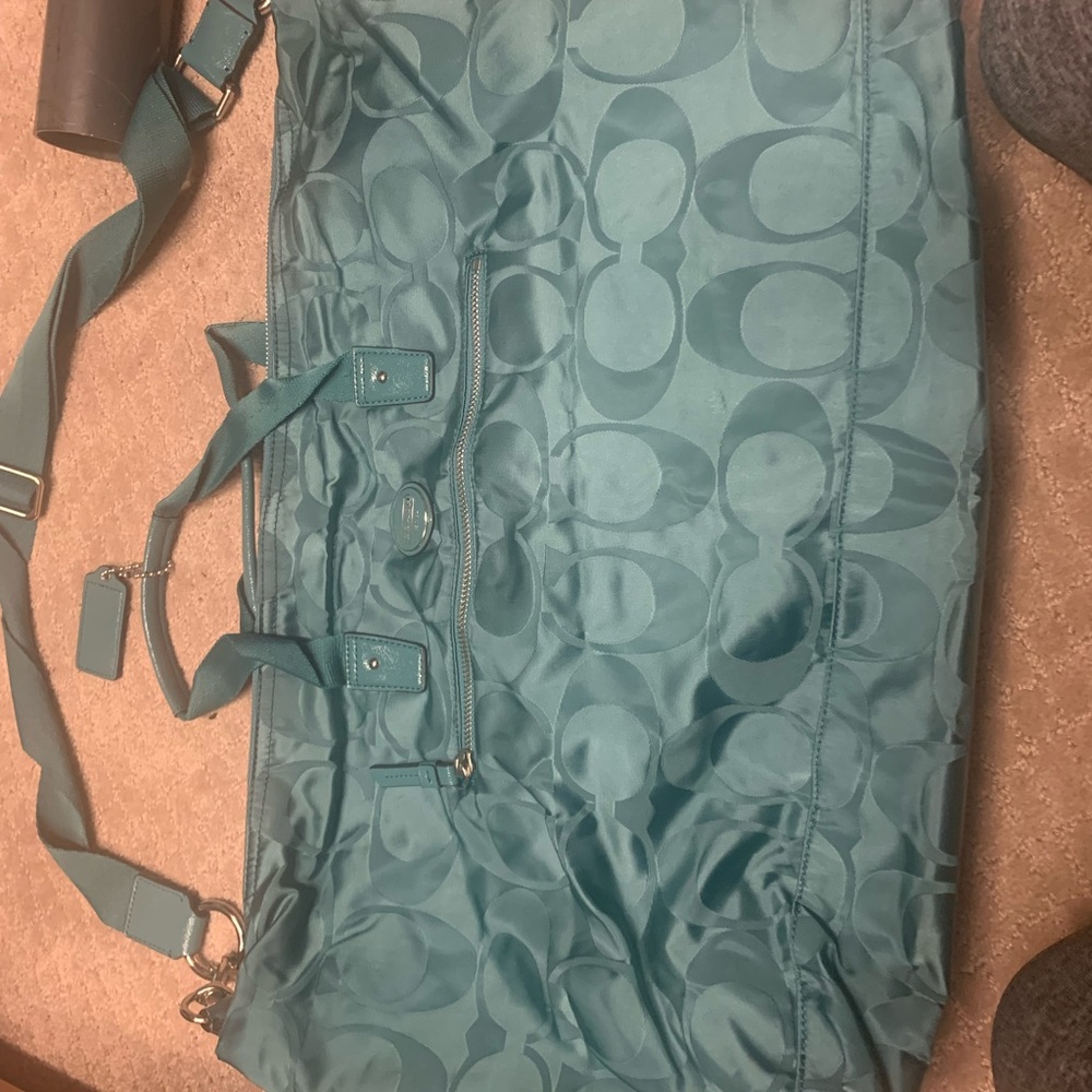 Green Coach duffle bag. Never used
